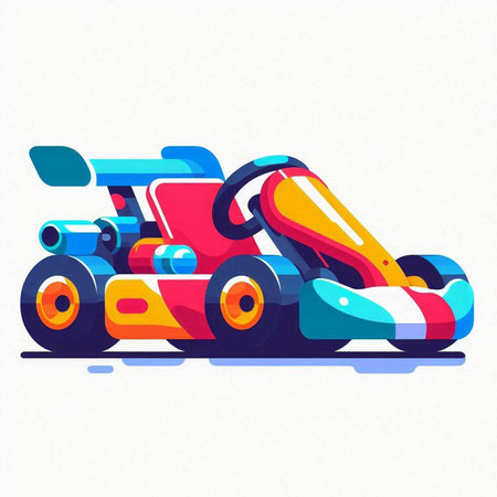 Funny cartoon car. Colorful vector illustration for your design.のイラスト素材