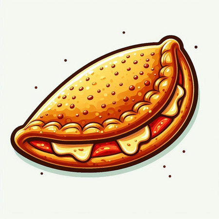 Illustration of a piece of pie with jam. Vector illustration.のイラスト素材