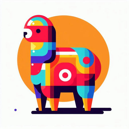 Llama isolated on white background. Vector illustration for your designのイラスト素材