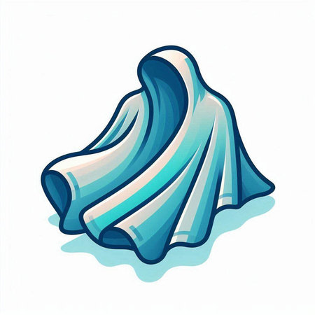 Blue cloth on a white background, vector illustration, eps10のイラスト素材