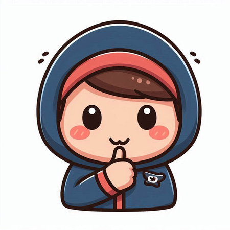 Cute boy wearing winter clothes and showing thumbs up. Vector illustration.のイラスト素材