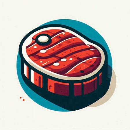 Steak isometric icon. Isometric illustration of steak vector icon for web designのイラスト素材