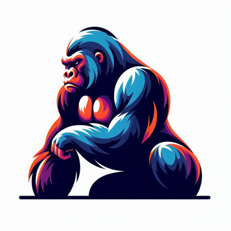 Gorilla vector illustration for t-shirt and other uses.のイラスト素材