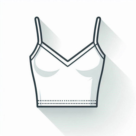 Women's underwear, vector illustration. Flat design, long shadow.のイラスト素材