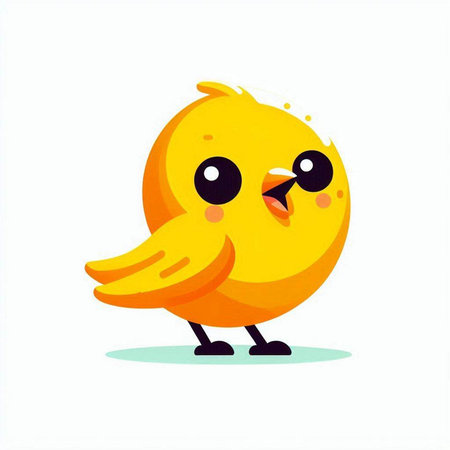 Cute yellow chicken. Vector illustration isolated on a white background.のイラスト素材