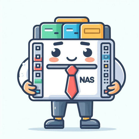 Cartoon vector illustration of a happy office worker holding a stack of foldersのイラスト素材