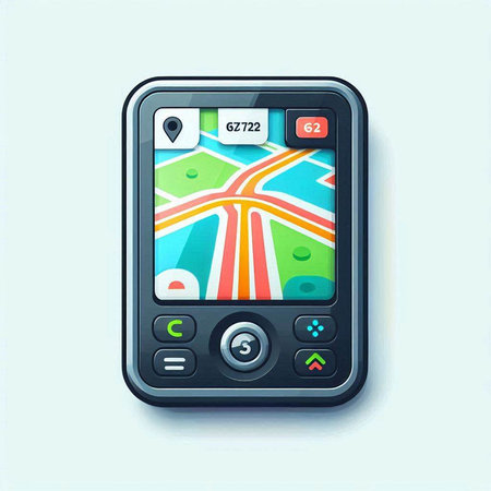 GPS navigator on mobile phone. Vector illustration. Eps 10のイラスト素材