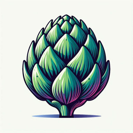 Artichoke vector illustration. Hand drawn artichoke isolated on white background.のイラスト素材