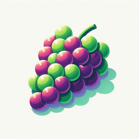 grapes on a white background, vector illustration, epsのイラスト素材
