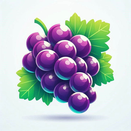 Grapes on a white background. Vector illustration. Eps 10のイラスト素材