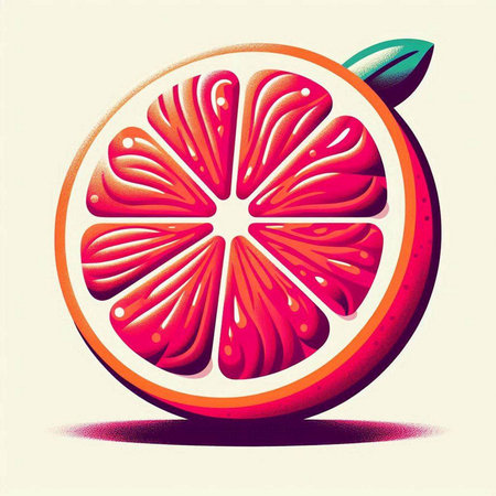 Grapefruit on a white background. Vector illustration. Eps 10のイラスト素材