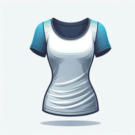 T-shirt isolated on white background. Vector illustration of sport clothing.のイラスト素材
