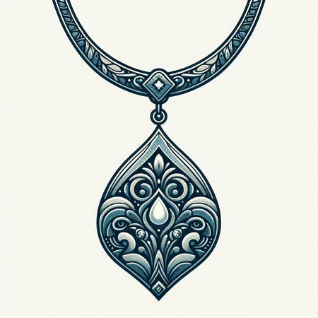 Jewelry pendant. Hand drawn vector illustration for your designのイラスト素材