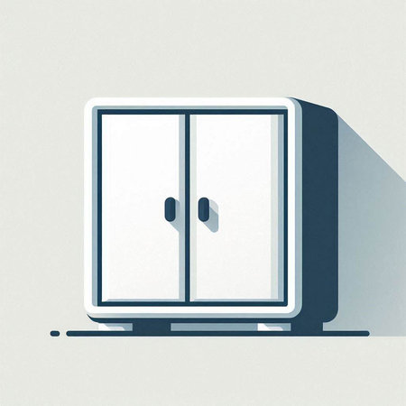 Cupboard icon. Flat design style. Made in vector illustrationのイラスト素材
