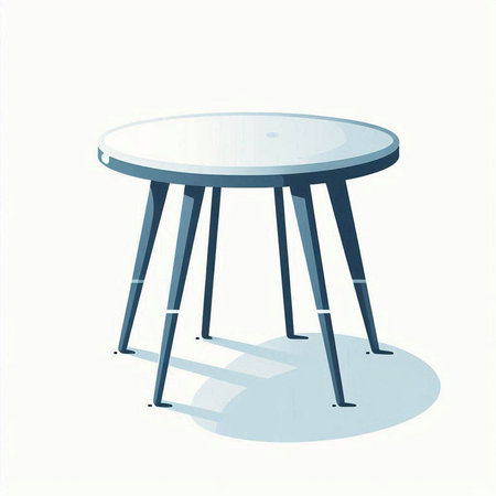 Illustration of a table on a white background. Vector illustration.のイラスト素材