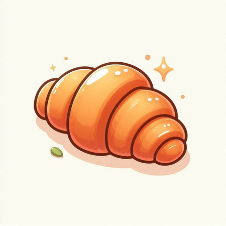 Croissant icon. Vector illustration of a croissant.のイラスト素材