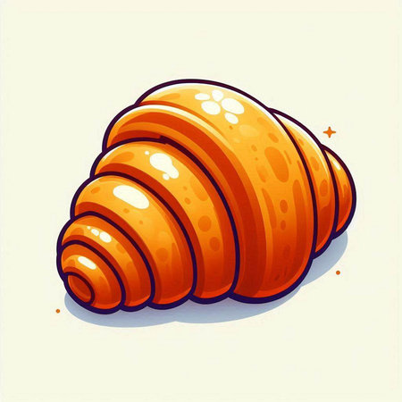 Croissant icon isolated on white background. Vector illustration. EPS 10のイラスト素材