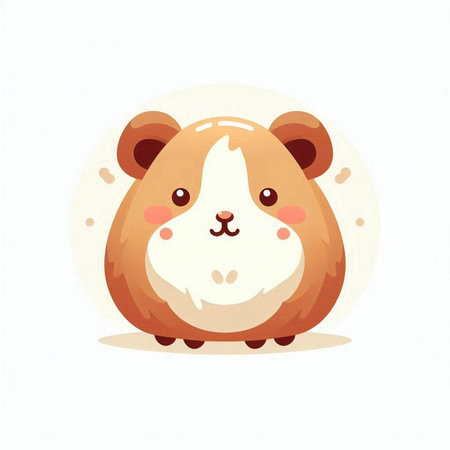 Cute guinea pig vector illustration. Cute guinea pig.のイラスト素材