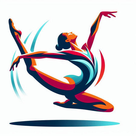 Abstract figure skater. Vector illustration for your design. EPS 10のイラスト素材