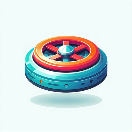 Cartoon icon of the machine for the game. Vector illustration.のイラスト素材