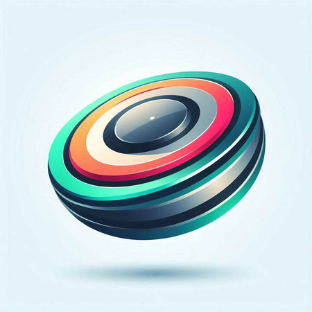 Abstract 3d sphere with rings. Vector illustration. Eps 10.のイラスト素材