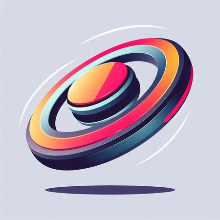 Vector illustration of the planet Saturn. Colorful 3d icon.のイラスト素材