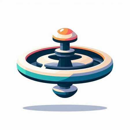 Fidget Spinner Isolated on White Background. Vector Illustrationのイラスト素材