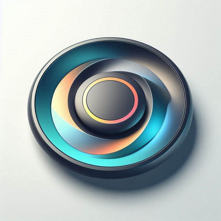 3d render, abstract background, blue and orange colors, digital graphic design, computer generated imagesのイラスト素材