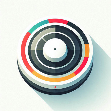 3d isometric target icon. Vector illustration. Eps 10.のイラスト素材