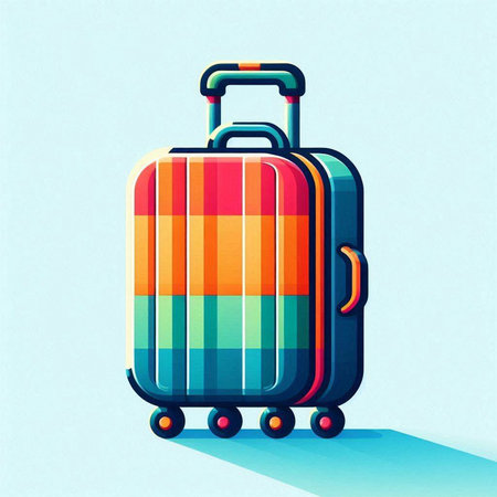 Suitcase for travel. Vector illustration of a suitcase for travel.のイラスト素材