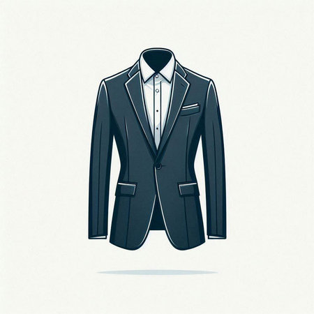 Wedding groom suit with bow tie. Vector illustration in retro styleのイラスト素材