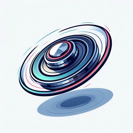abstract blue circle on a white background. 3d vector illustrationのイラスト素材