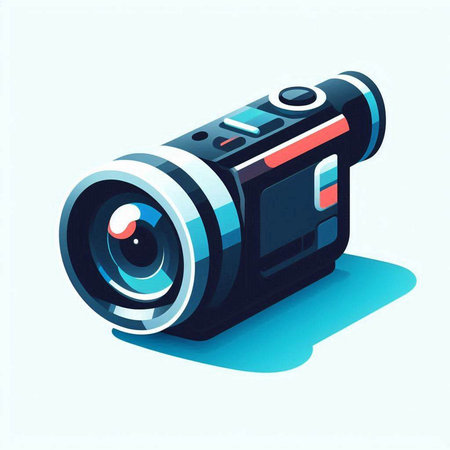 Camera icon. Vector illustration of a digital camera. Eps 10.のイラスト素材