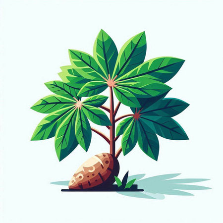 coconut tree isolated on a white background. vector illustration.のイラスト素材