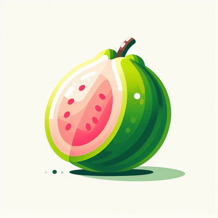 Fruit vector illustration. Fresh fig isolated on white background. Cartoon style.のイラスト素材