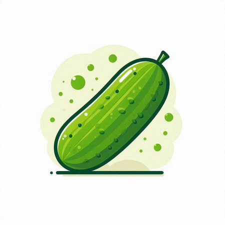 Cucumber icon isolated on white background. Cucumber vector illustration.のイラスト素材