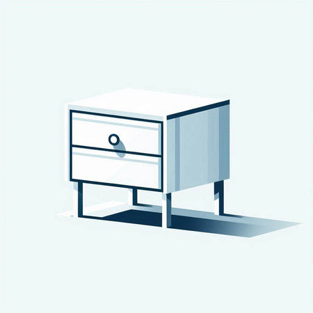drawer with keyhole isometric icon vector illustration design template webのイラスト素材