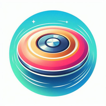 abstract colorful circle with disk on white background, vector illustration.のイラスト素材