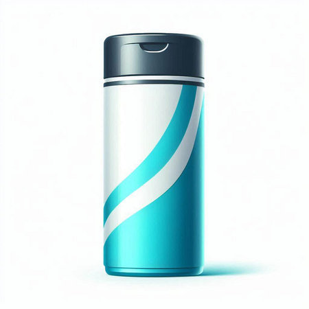 Cosmetic bottle isolated on white background. 3D rendering. Clipping path includedのイラスト素材
