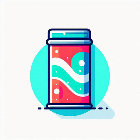 Coffee can icon in trendy flat style. Vector illustration.のイラスト素材