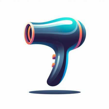 Hair dryer icon isolated on white background. Vector illustration.のイラスト素材