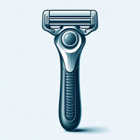 Shaving razor on a white background. Vector illustration. Eps 10.のイラスト素材