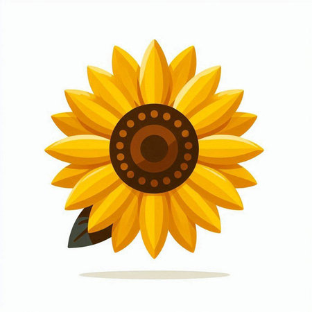 Sunflower isolated on white background. Vector illustration. Eps 10.のイラスト素材