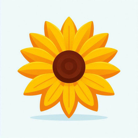 sunflower icon on white background, vector illustration, eps10のイラスト素材