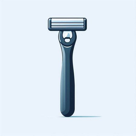 Razor for shaving. Vector illustration in flat style isolated on white background.のイラスト素材