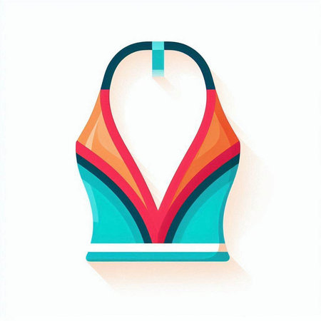 Women's swimsuit isolated on a white background. Vector illustration.のイラスト素材