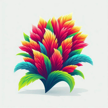 abstract colorful flower on white background, vector illustration, eps10のイラスト素材