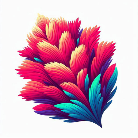 Colorful abstract flower on white background. Vector illustration for your designのイラスト素材