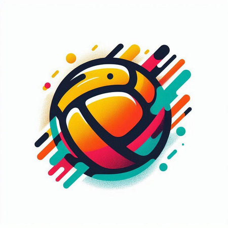 Volleyball icon on white background. Vector illustration. Eps 10.のイラスト素材