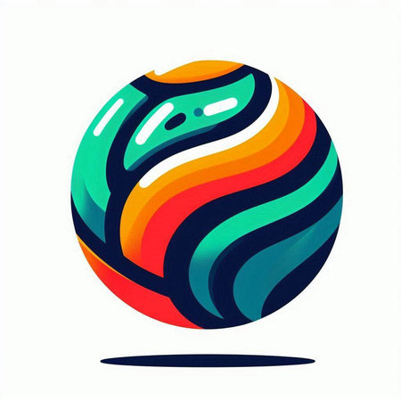 Abstract colorful sphere isolated on white background. Vector illustration. Eps 10.のイラスト素材